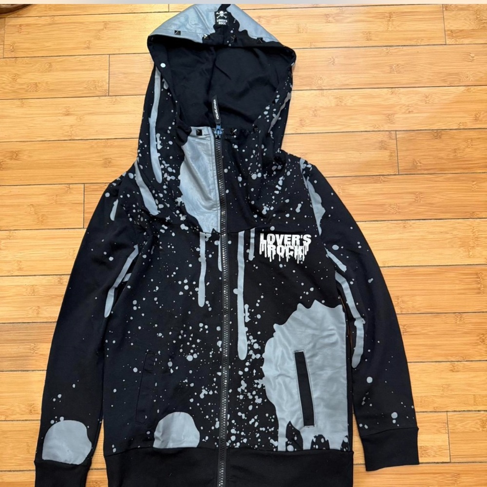 Lover’s Rock (Super Lovers sub brand)  black and silver or grey hoodie